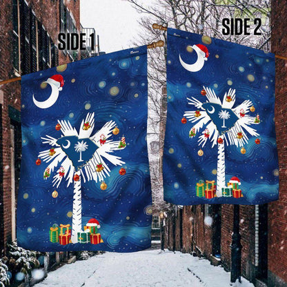 Christmas Flag, South Carolina Christmas Starry Night Flag, Christmas Garden Flags, Christmas Gifts Decor