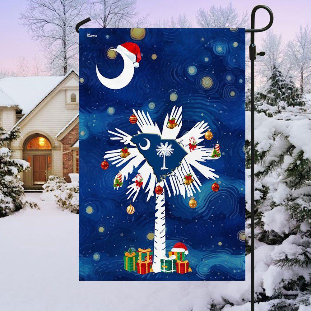 Christmas Flag, South Carolina Christmas Starry Night Flag, Christmas Garden Flags, Christmas Gifts Decor