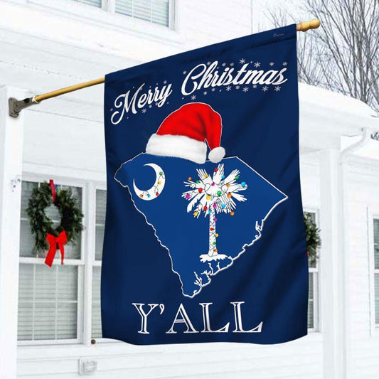 Christmas Flag, South Carolina Merry Christmas Flag, Christmas Garden Flags, Christmas Gifts Decor