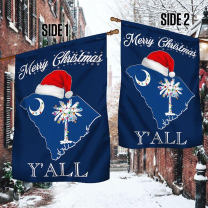 Christmas Flag, South Carolina Merry Christmas Flag, Christmas Garden Flags, Christmas Gifts Decor