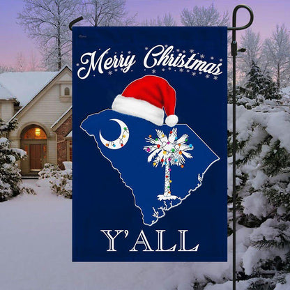 Christmas Flag, South Carolina Merry Christmas Flag, Christmas Garden Flags, Christmas Gifts Decor
