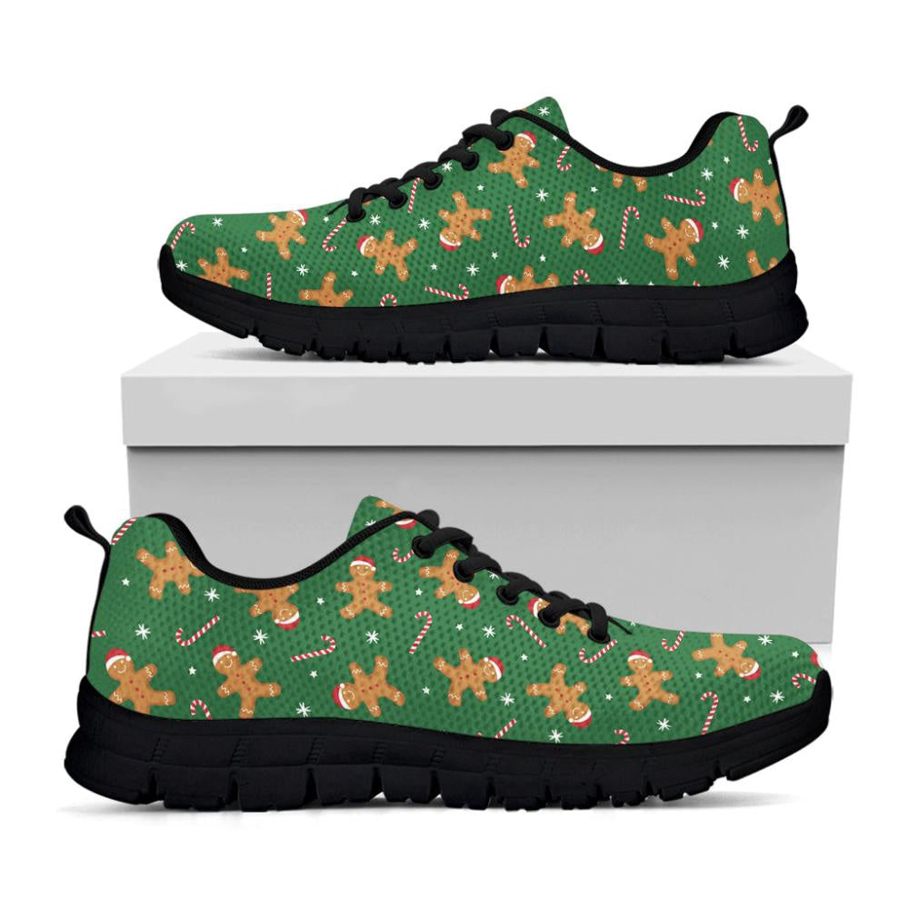 Christmas Gingerbread Pattern Print Shoes Sneaker, Christmas Shoes, Chistmas Sneaker, Christmas Running Shoes