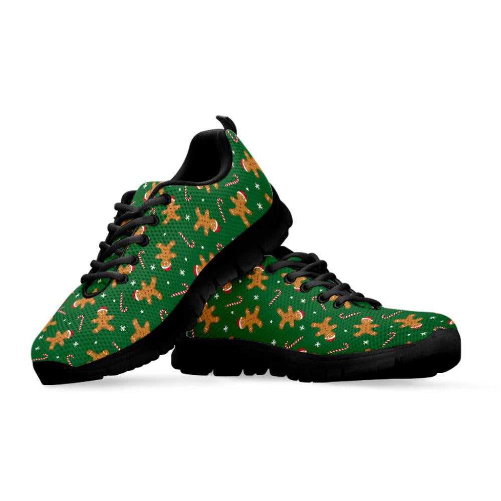 Christmas Gingerbread Pattern Print Shoes Sneaker, Christmas Shoes, Chistmas Sneaker, Christmas Running Shoes