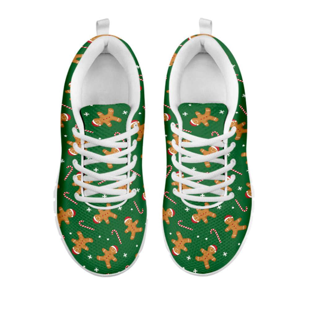 Christmas Gingerbread Pattern Print Shoes Sneaker, Christmas Shoes, Chistmas Sneaker, Christmas Running Shoes