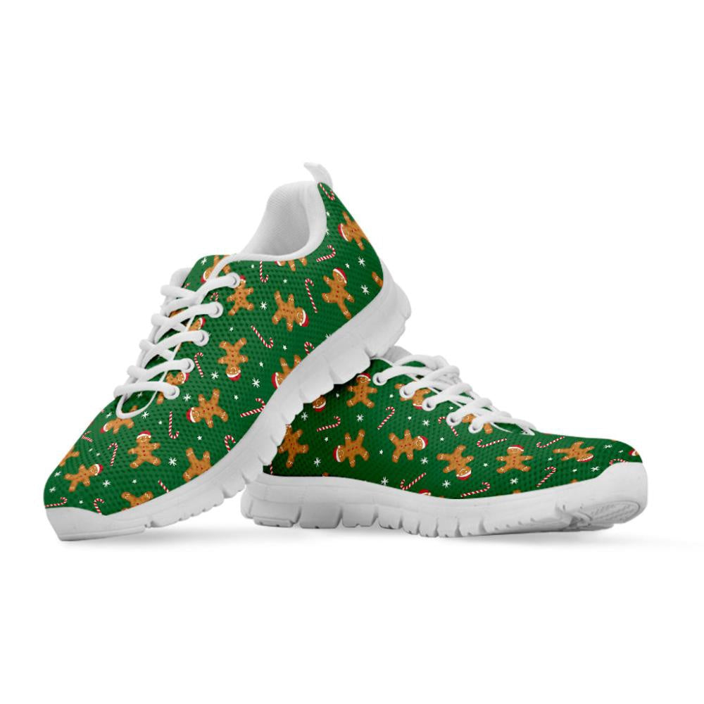 Christmas Gingerbread Pattern Print Shoes Sneaker, Christmas Shoes, Chistmas Sneaker, Christmas Running Shoes