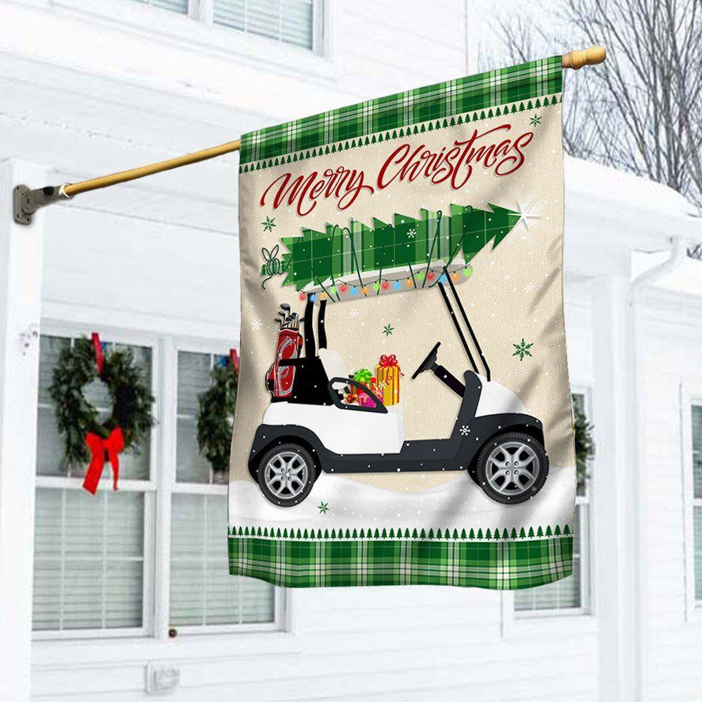 Christmas Golf Cart Flag HohoHole, Christmas Outdoor Decor Decoration