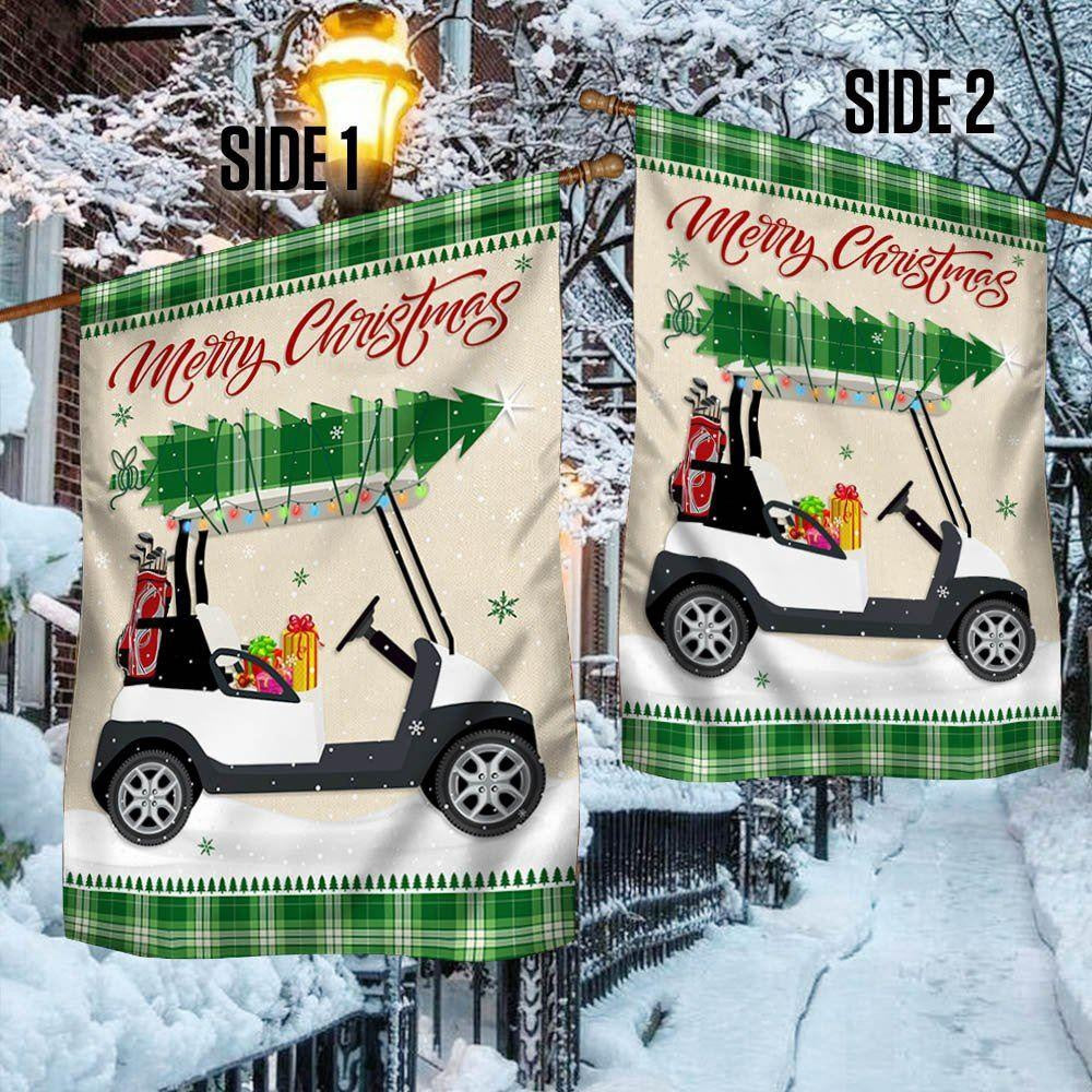 Christmas Golf Cart Flag HohoHole, Christmas Outdoor Decor Decoration