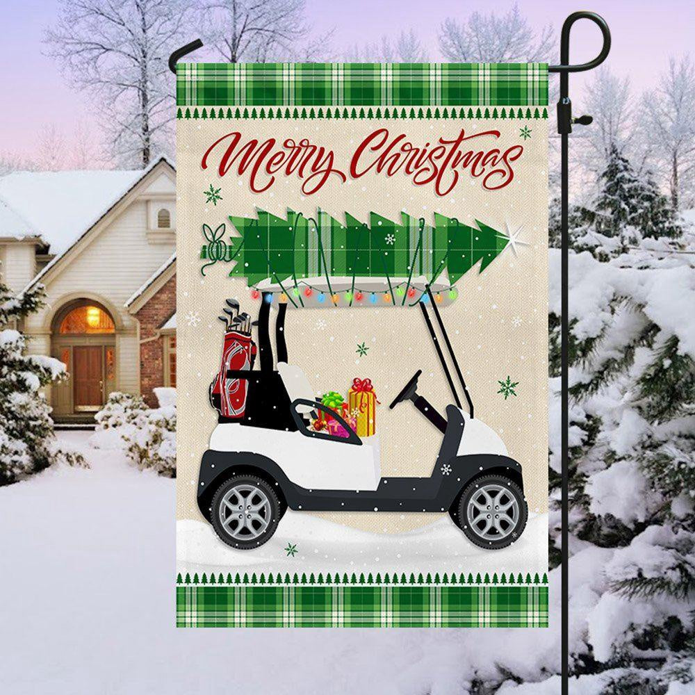 Christmas Golf Cart Flag HohoHole, Christmas Outdoor Decor Decoration