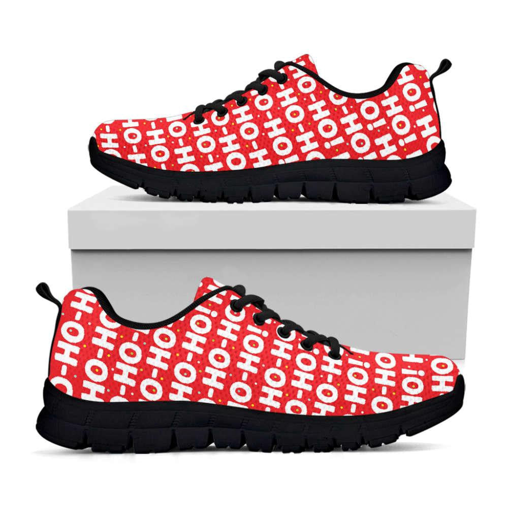 Christmas Ho Ho Ho Pattern Print Shoes Sneaker, Christmas Shoes, Chistmas Sneaker, Christmas Running Shoes