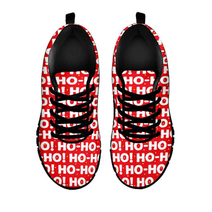 Christmas Ho Ho Ho Pattern Print Shoes Sneaker, Christmas Shoes, Chistmas Sneaker, Christmas Running Shoes