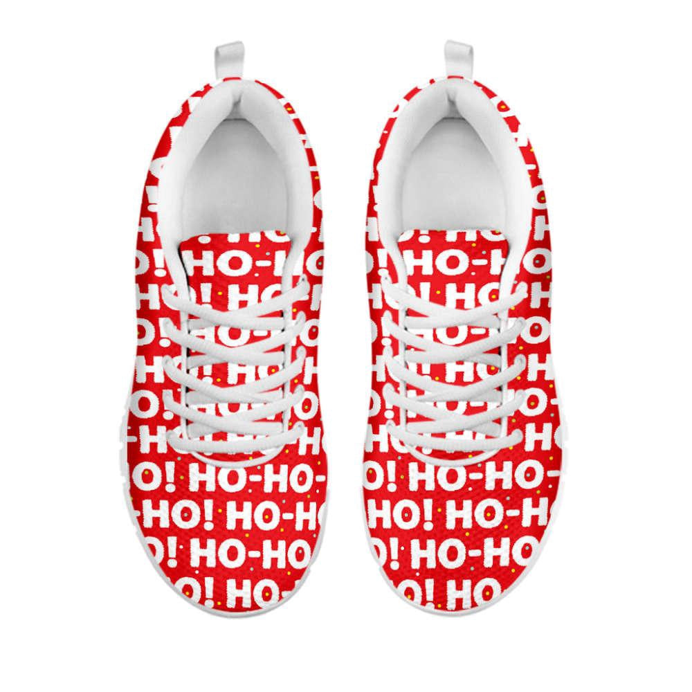 Christmas Ho Ho Ho Pattern Print Shoes Sneaker, Christmas Shoes, Chistmas Sneaker, Christmas Running Shoes