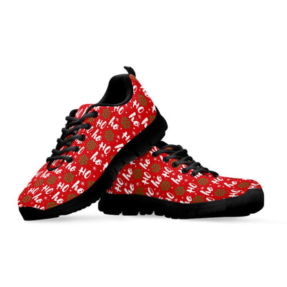 Christmas Hohoho Santa Claus Laugh Print Shoes Sneaker, Christmas Shoes, Chistmas Sneaker, Christmas Running Shoes