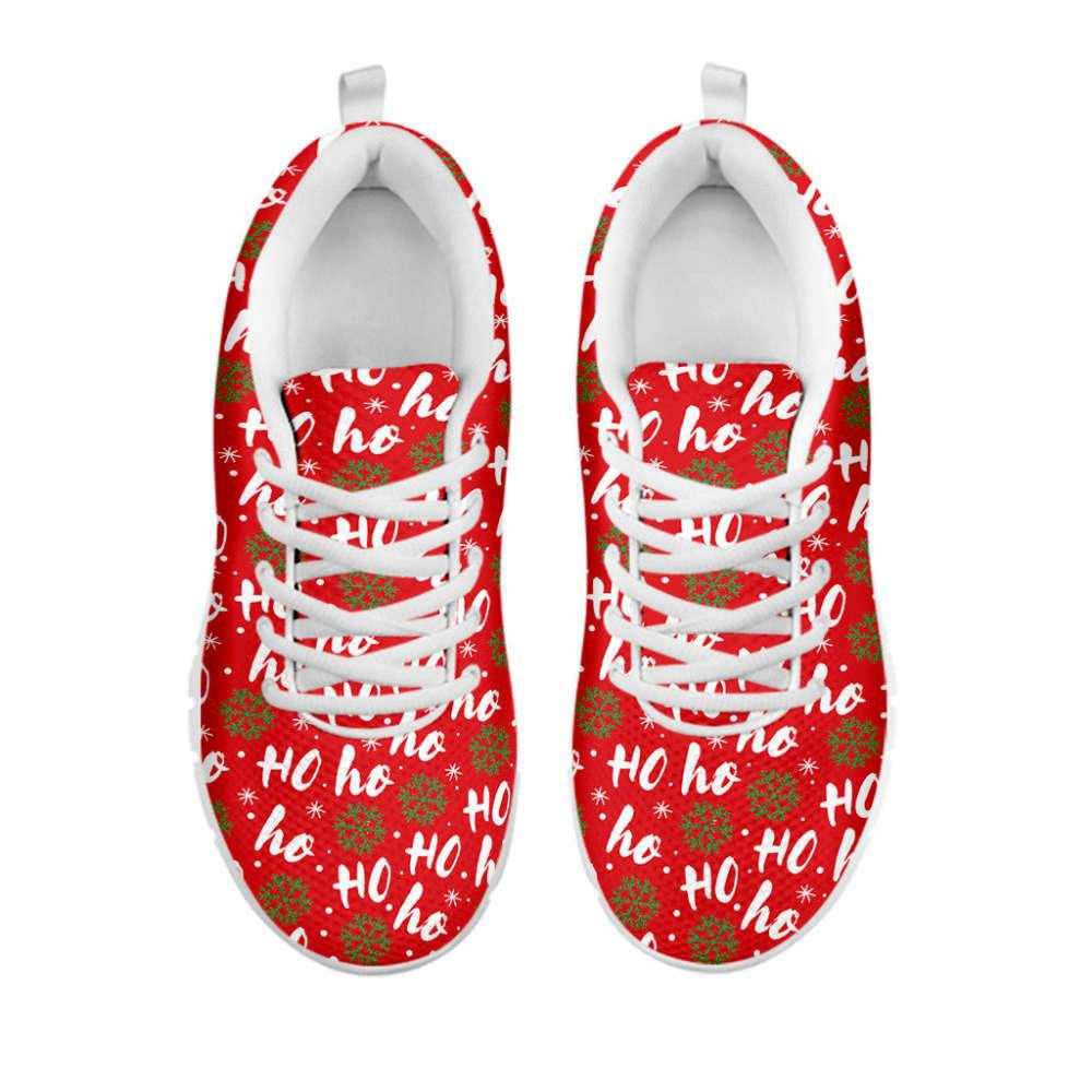 Christmas Hohoho Santa Claus Laugh Print Shoes Sneaker, Christmas Shoes, Chistmas Sneaker, Christmas Running Shoes