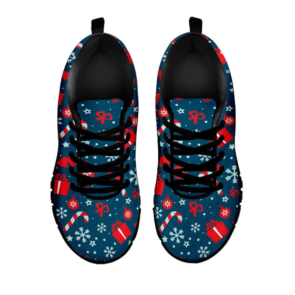 Christmas Holiday Elements Pattern Print Shoes Sneaker, Christmas Shoes, Chistmas Sneaker, Christmas Running Shoes