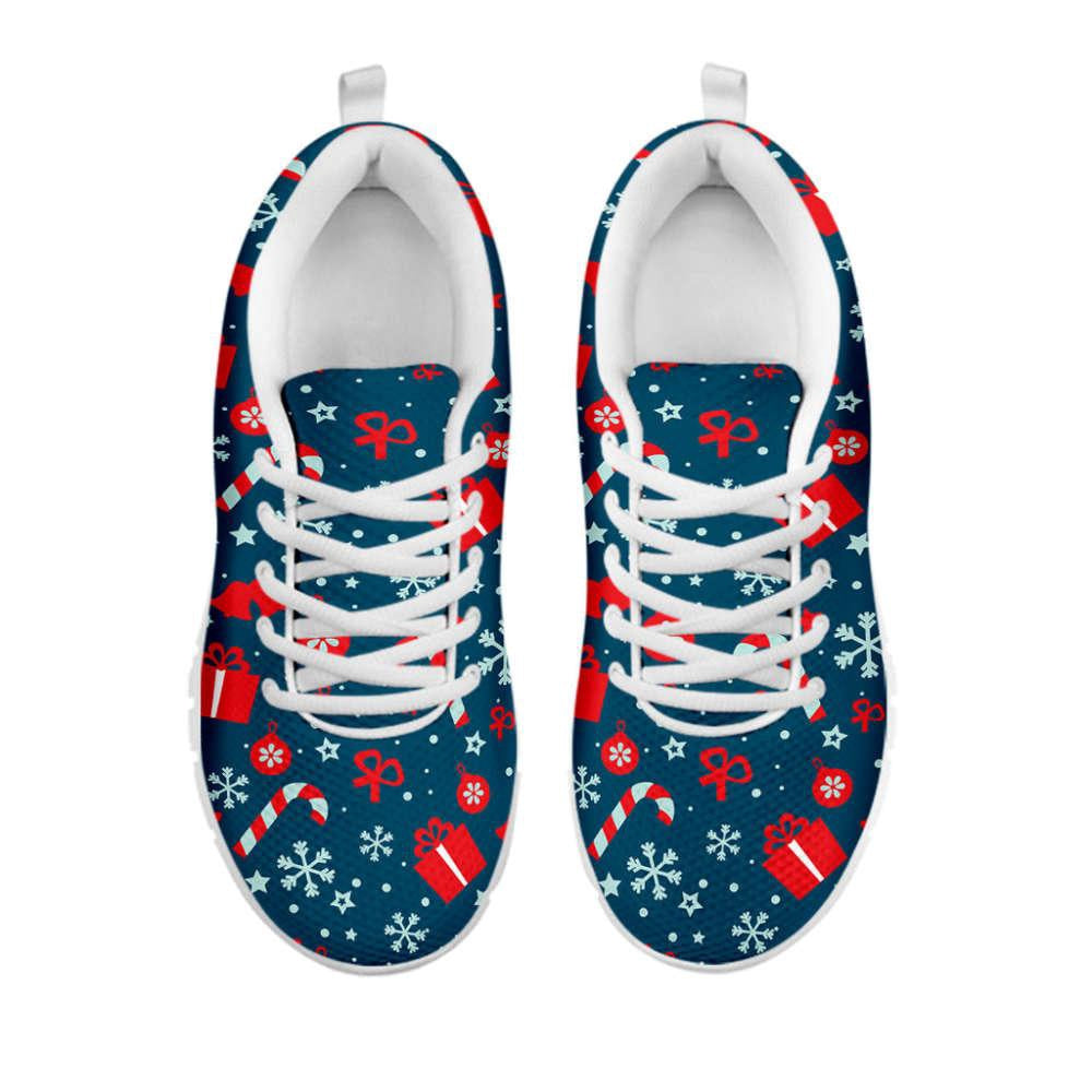 Christmas Holiday Elements Pattern Print Shoes Sneaker, Christmas Shoes, Chistmas Sneaker, Christmas Running Shoes