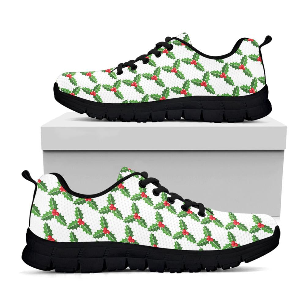 Christmas Holly Berry Pattern Print Shoes Sneaker, Christmas Shoes, Chistmas Sneaker, Christmas Running Shoes