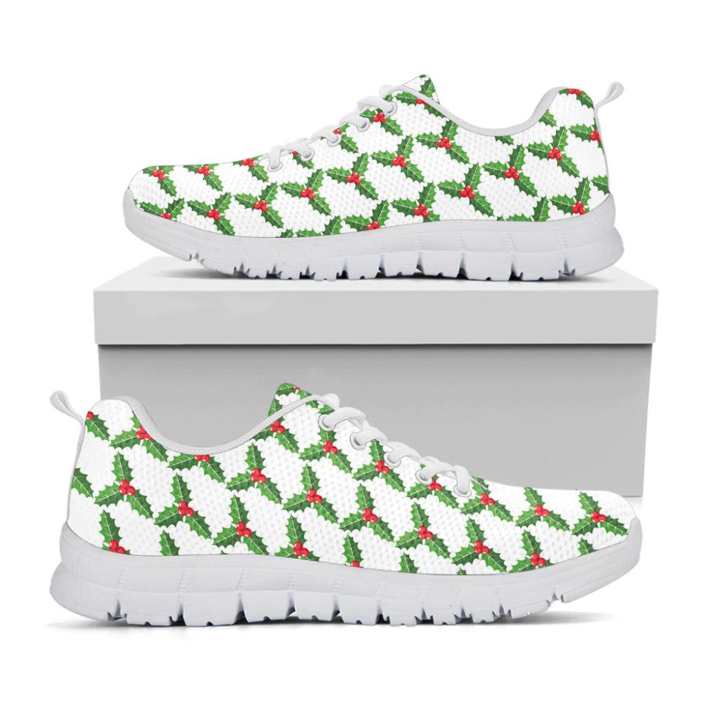 Christmas Holly Berry Pattern Print Shoes Sneaker, Christmas Shoes, Chistmas Sneaker, Christmas Running Shoes