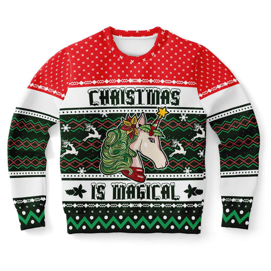 Christmas Is Magical Unicorn Ugly Christmas Sweater, Christmas Ugly Sweater, Sweater Xmas, Ugly Sweater