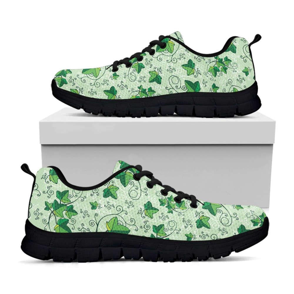 Christmas Ivy Leaf Pattern Print Shoes Sneaker, Christmas Shoes, Chistmas Sneaker, Christmas Running Shoes