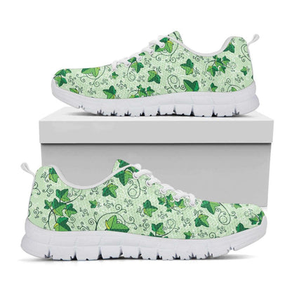 Christmas Ivy Leaf Pattern Print Shoes Sneaker, Christmas Shoes, Chistmas Sneaker, Christmas Running Shoes