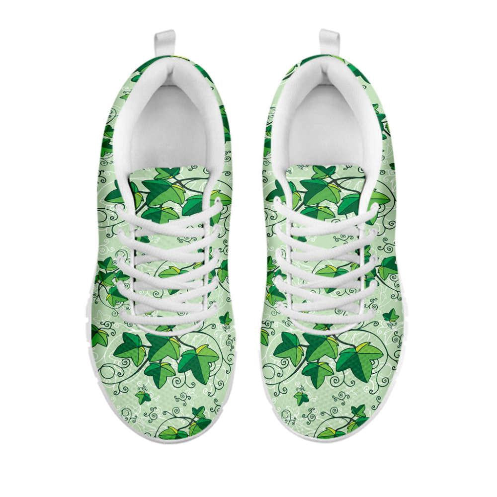 Christmas Ivy Leaf Pattern Print Shoes Sneaker, Christmas Shoes, Chistmas Sneaker, Christmas Running Shoes