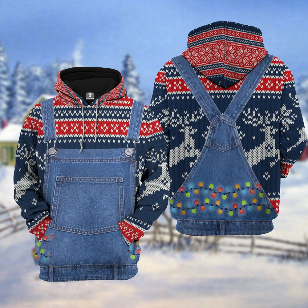 Christmas Knitting Pattern 3D Hoodie, Farmer Hoodie, Farm Themed Shirts, Farm Tee Shirts