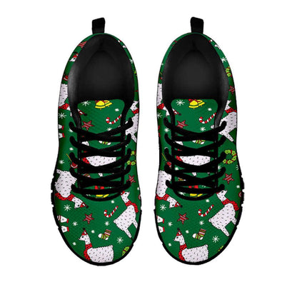 Christmas Llama Pattern Print Shoes Sneaker, Christmas Shoes, Chistmas Sneaker, Christmas Running Shoes