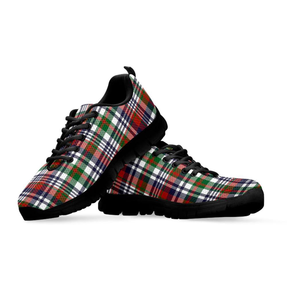 Christmas Madras Plaid Print Shoes Sneaker, Christmas Shoes, Chistmas Sneaker, Christmas Running Shoes