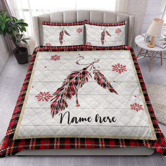 Christmas Native Us Feather Indigeno Us Bedding Set, Christmas Beddings, Xmas Bedding Sets