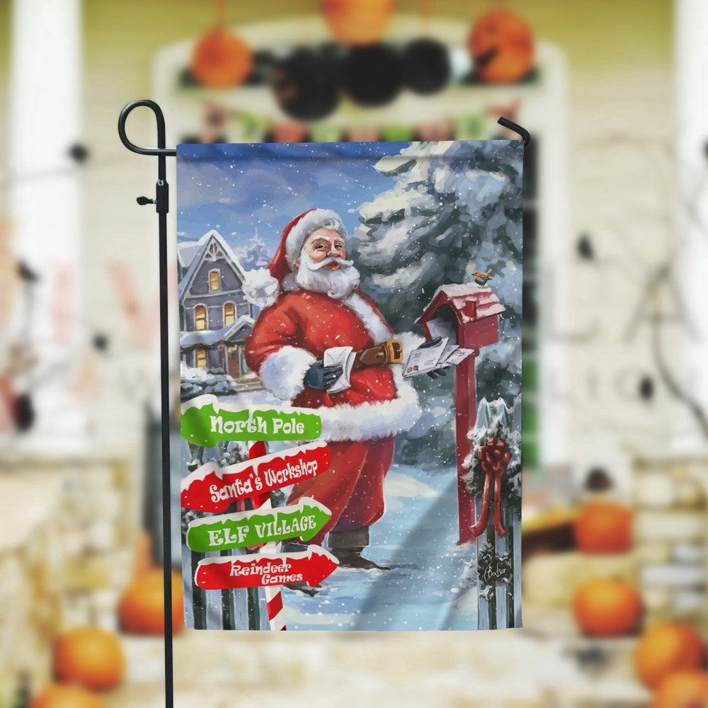 Christmas North Pole Garden FlagXmas, Garden Flags, Outdoor Xmas Flags, Christmas Outdoor Decor