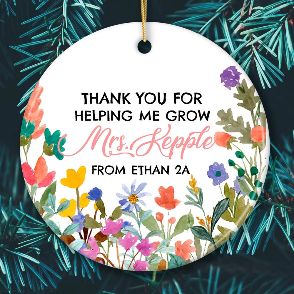 Christmas Ornament, Playful and Artsy Customized Appreciation Gift for School Teacher Ornament