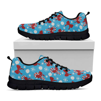 Christmas Party Knitted Pattern Print Shoes Sneaker, Christmas Shoes, Chistmas Sneaker, Christmas Running Shoes