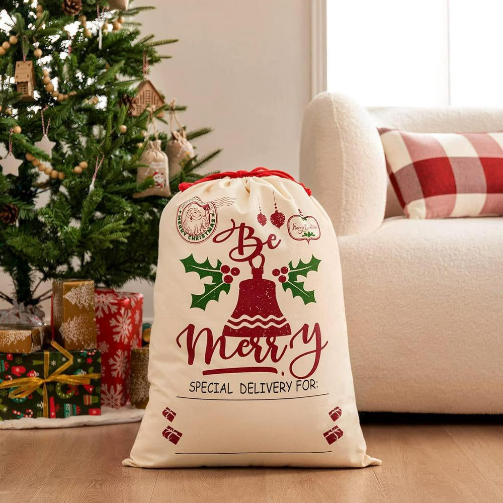 Christmas Sack, Be Merry Christmas Sack, Christmas Santa Sacks, Christmas Bag, Christmas Gift