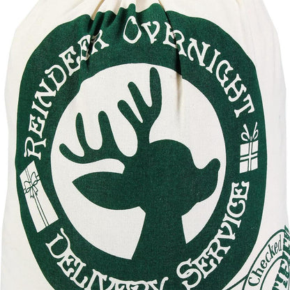 Christmas Sack, Christmas Green Reindeer Sacks, Christmas Santa Sacks, Christmas Bag, Christmas Gift