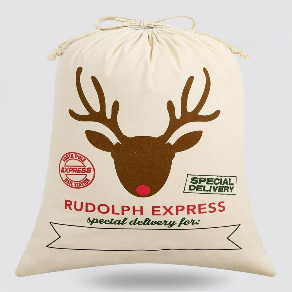 Christmas Sack, Christmas Special Delivery Reindeer Print Sacks, Christmas Santa Sacks, Christmas Bag, Christmas Gift
