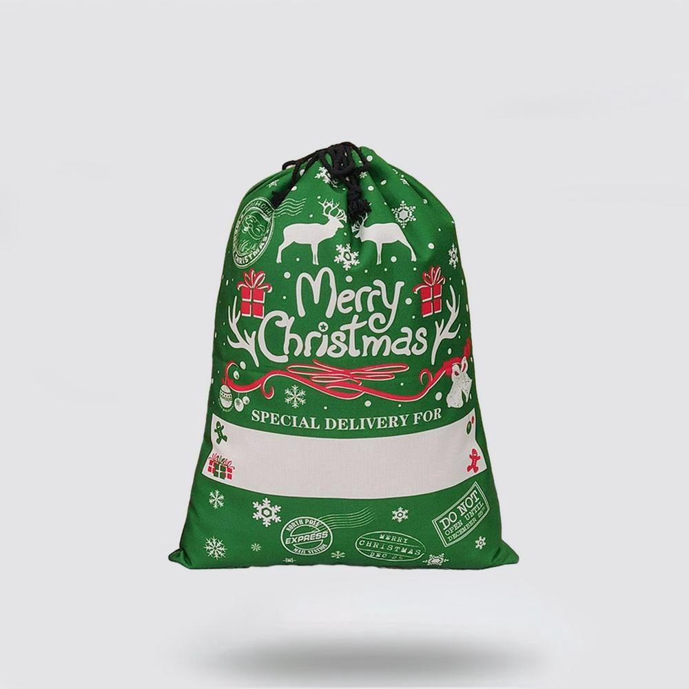 Christmas Sack, Dark Green Special Delivery For Merry Christmas Gift Bag, Christmas Santa Sacks, Christmas Bag, Christmas Gift