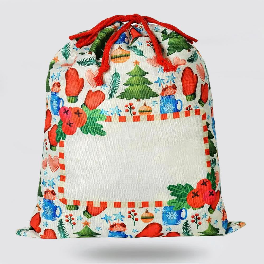 Christmas Sack, Funny Christmas Tree Print Sack, Christmas Santa Sacks, Christmas Bag, Christmas Gift