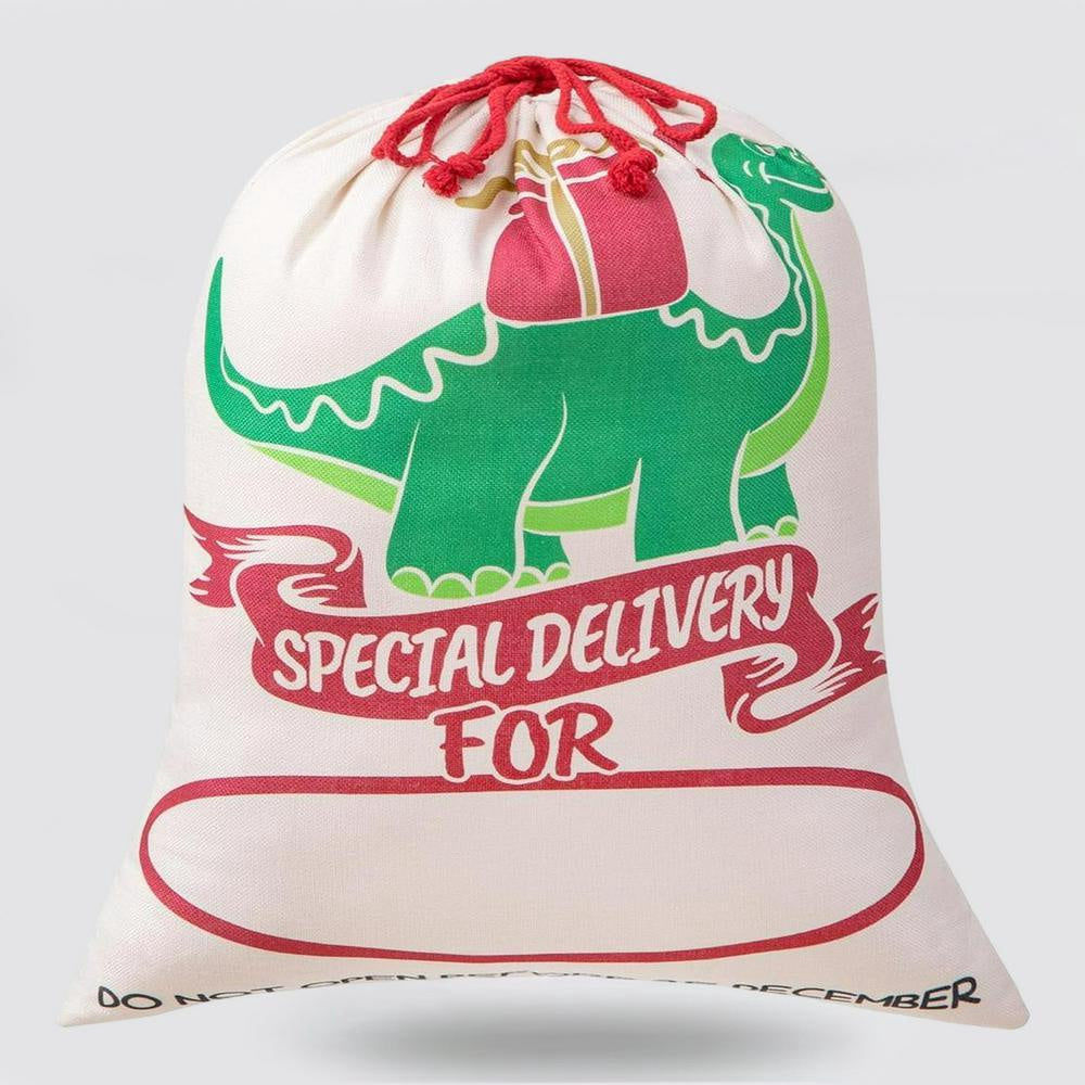 Christmas Sack, Funny Dinosaur Christmas Sack, Christmas Santa Sacks, Christmas Bag, Christmas Gift