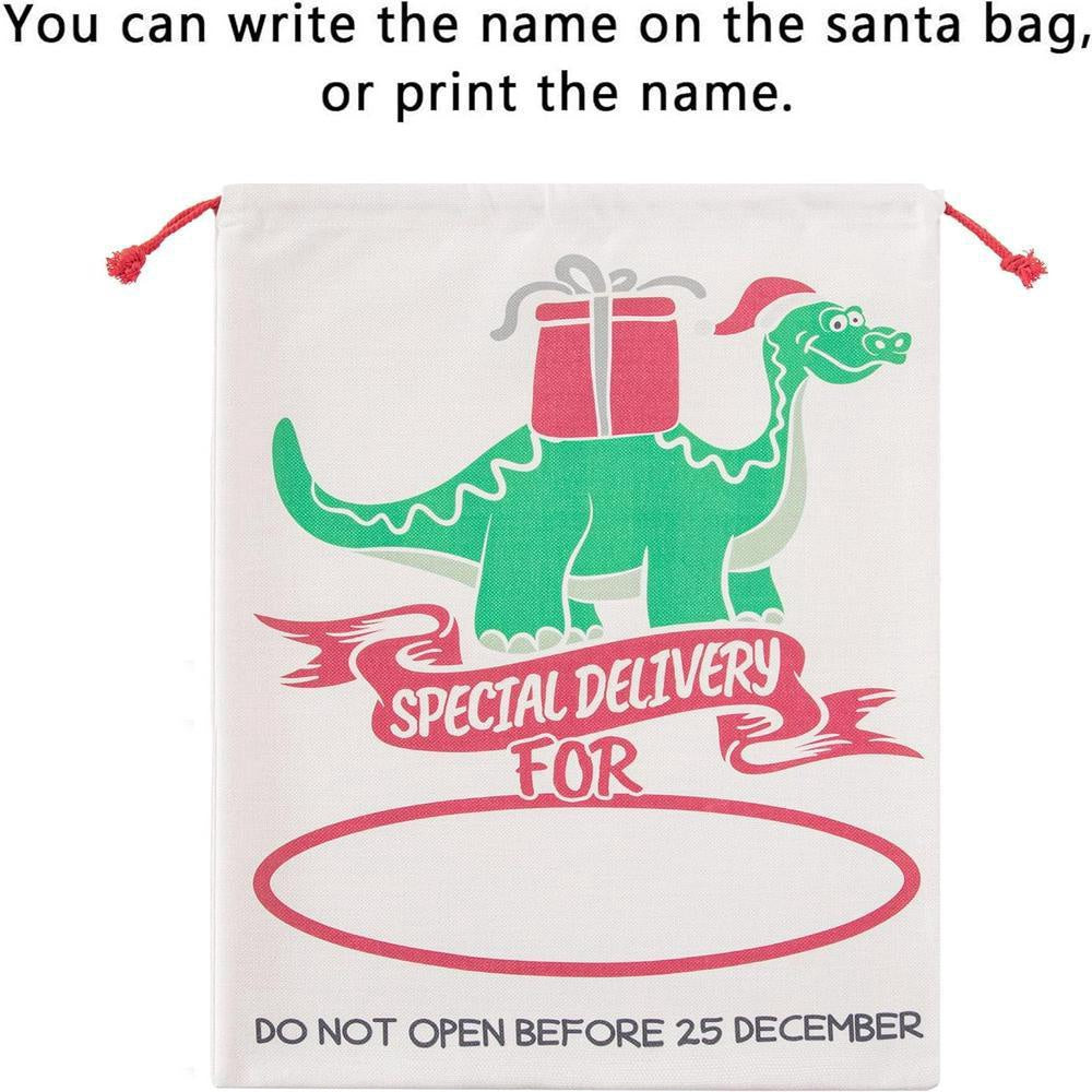 Christmas Sack, Funny Dinosaur Christmas Sack, Christmas Santa Sacks, Christmas Bag, Christmas Gift