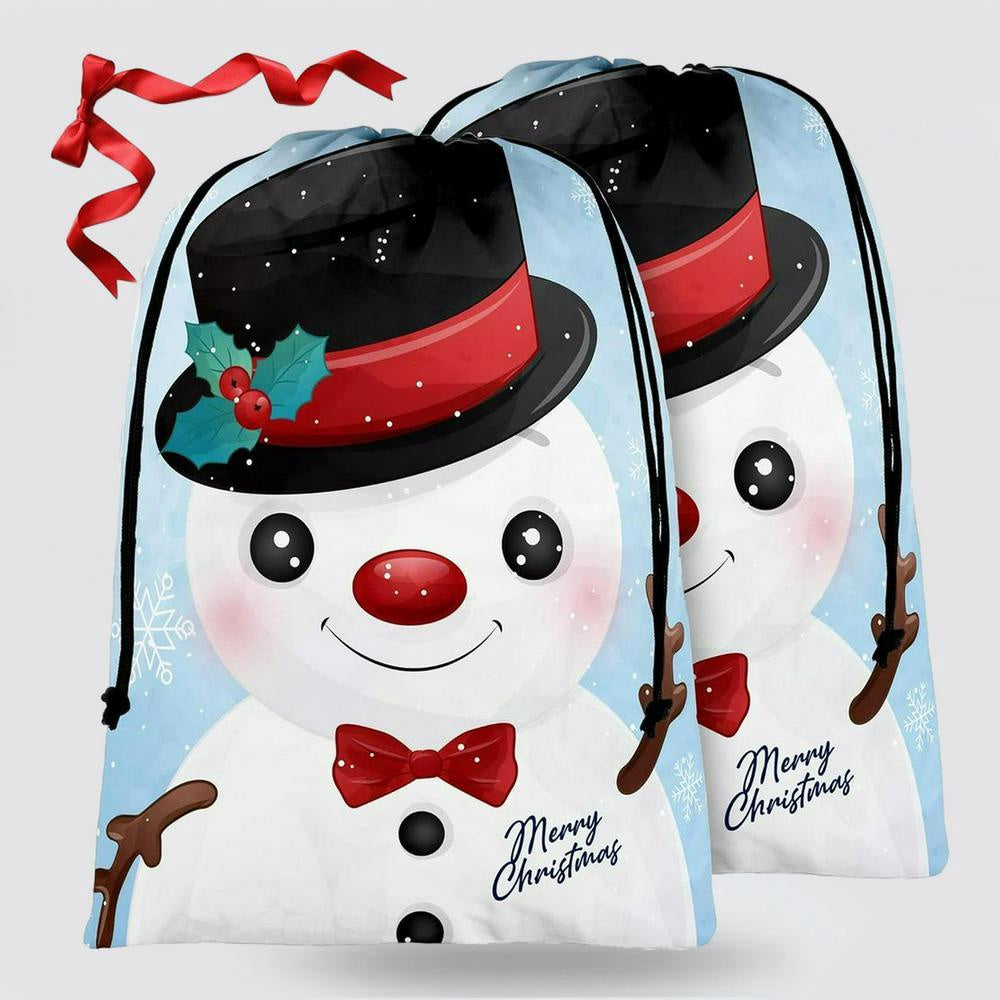 Christmas Sack, Funny Red Snowman Christmas Sacks, Christmas Santa Sacks, Christmas Bag, Christmas Gift
