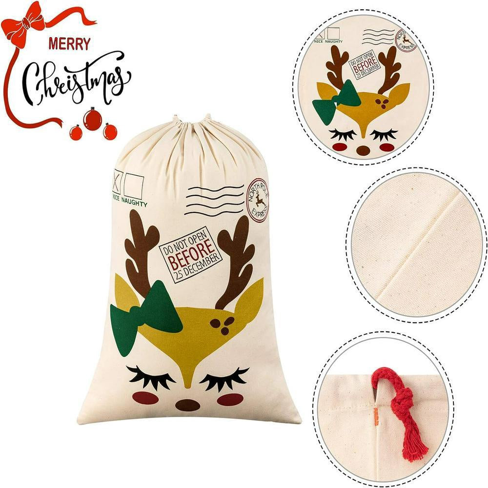 Christmas Sack, Funny Reindeer Christmas Sack, Christmas Santa Sacks, Christmas Bag, Christmas Gift