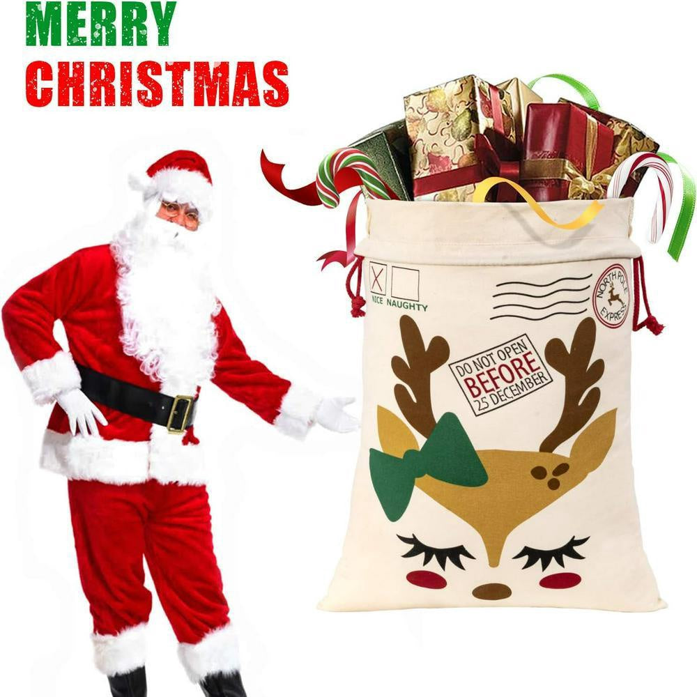 Christmas Sack, Funny Reindeer Christmas Sack, Christmas Santa Sacks, Christmas Bag, Christmas Gift