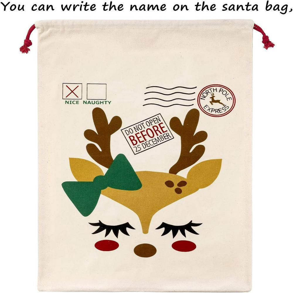 Christmas Sack, Funny Reindeer Christmas Sack, Christmas Santa Sacks, Christmas Bag, Christmas Gift