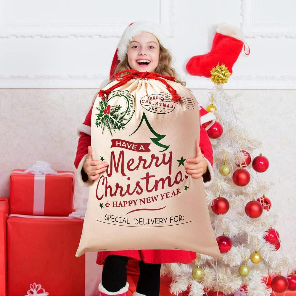 Christmas Sack, Have A Christmas Happy New Year Sacks, Christmas Santa Sacks, Christmas Bag, Christmas Gift