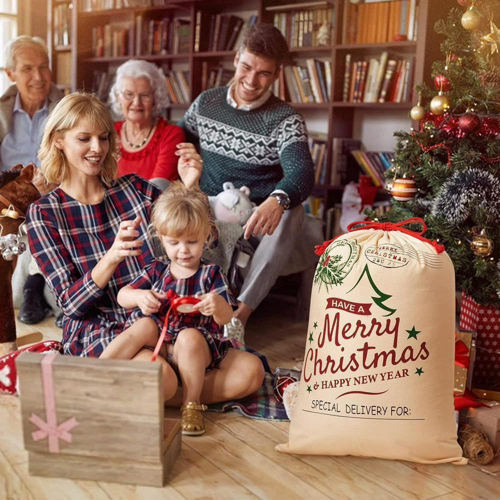 Christmas Sack, Have A Christmas Happy New Year Sacks, Christmas Santa Sacks, Christmas Bag, Christmas Gift