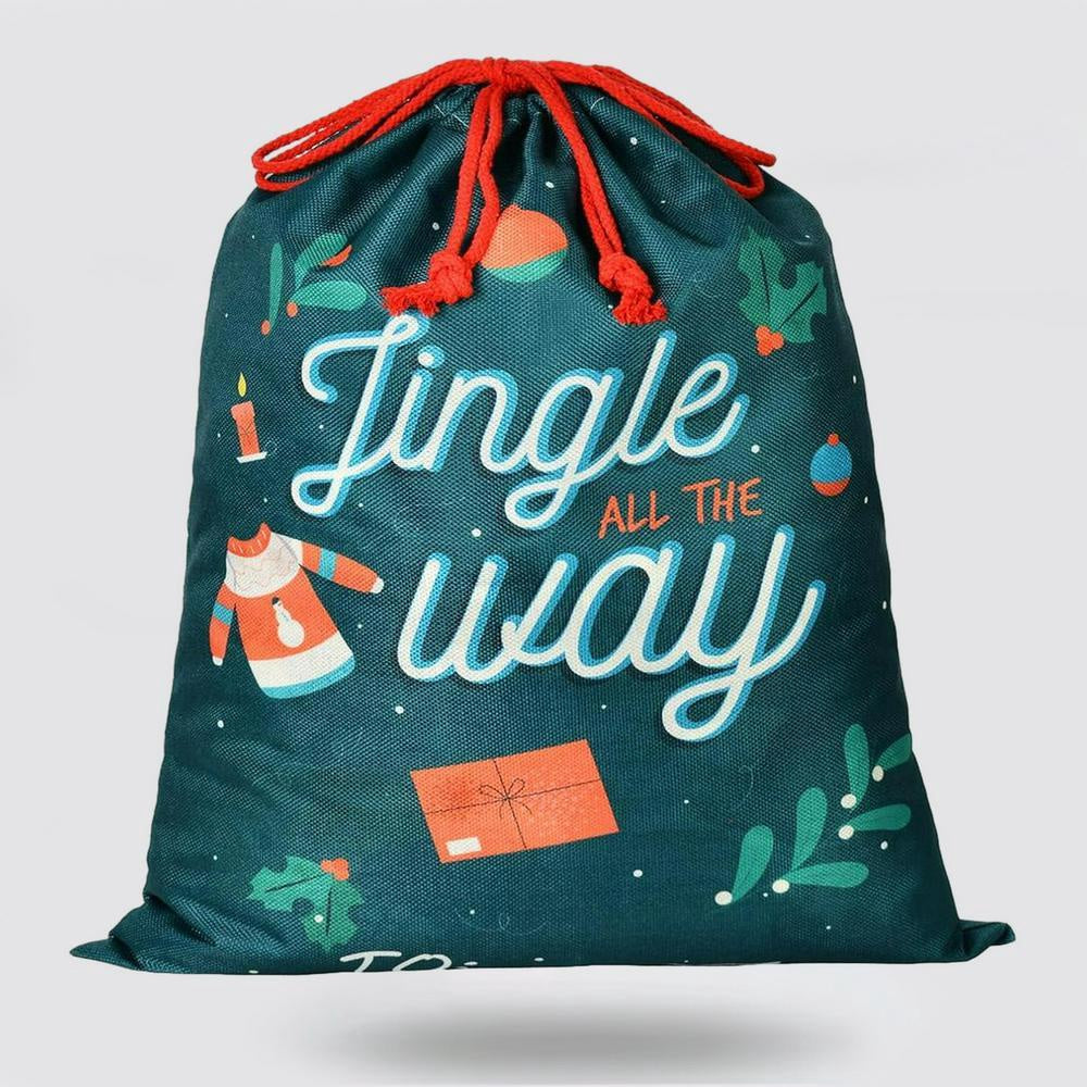 Christmas Sack, Lingle All The Way Christmas Sacks, Christmas Santa Sacks, Christmas Bag, Christmas Gift