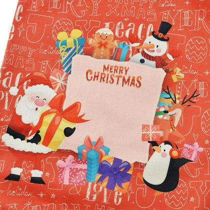 Christmas Sack, Merry Christmas Santa And Snowman Print Sack, Christmas Santa Sacks, Christmas Bag, Christmas Gift