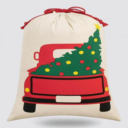 Christmas Sack, Merry Christmas Tree Truck Sacks, Christmas Santa Sacks, Christmas Bag, Christmas Gift