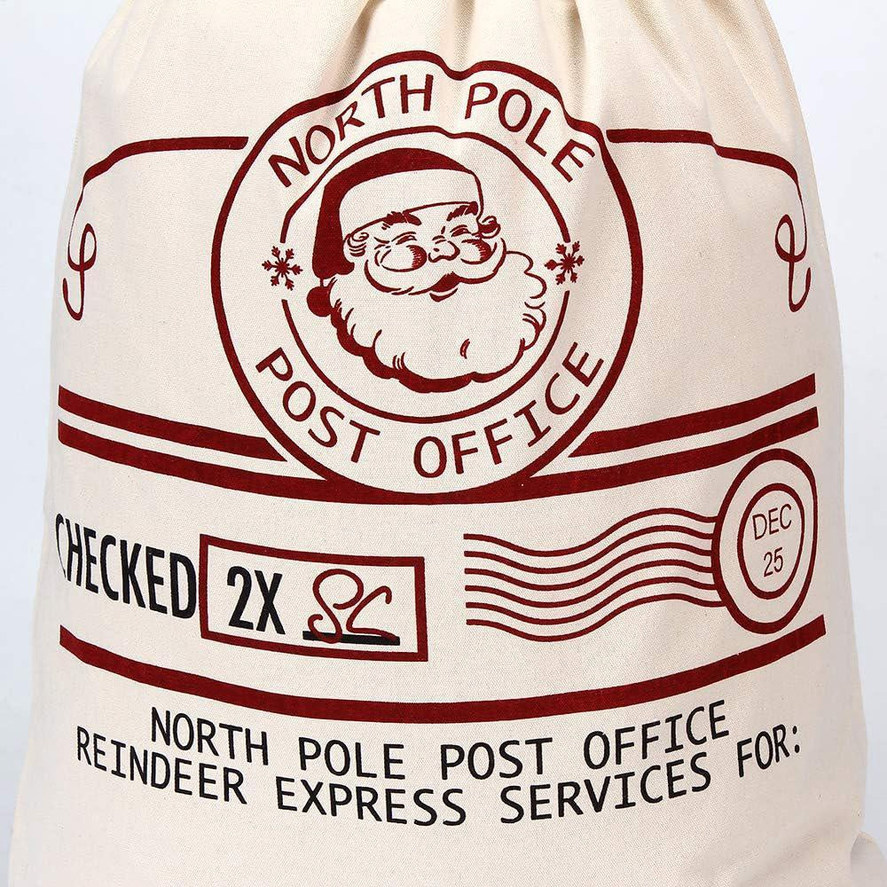 Christmas Sack, North Pole Santa Claus Christmas Sack, Christmas Santa Sacks, Christmas Bag, Christmas Gift