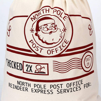 Christmas Sack, North Pole Santa Claus Christmas Sack, Christmas Santa Sacks, Christmas Bag, Christmas Gift